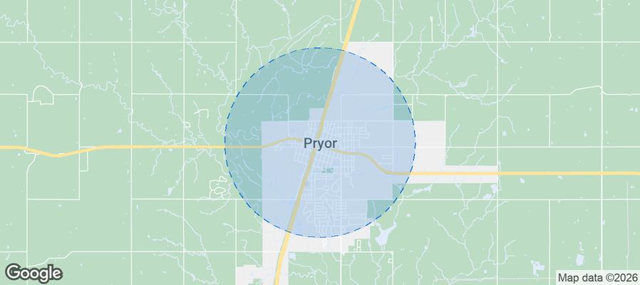 Pryor Airbnb map